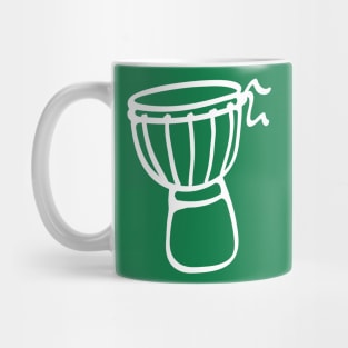 Simple Djembe Drum (white) Mug